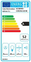 CATA CORONA BK 60 /C | Hood | Integrated | Energy efficiency class A | Width 60 cm | Electronic | 850 m³/h | LED | Black – pilt 2