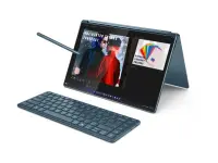 Lenovo Yoga Book 9 14IAH10 Intel | Tidal Teal | 2x14 " | OLED | Touchscreen | 2.8K WQXGA+ | 2880 x 1800 pixels | Intel Core Ultra 7 | 255H | 32 GB | Soldered LPDDR5X | Solid-state drive capacity 1000 GB | Intel Arc 140T GPU | Windows 11 Home | 802.11be | Bluetooth version 5.4 | Keyboard language English | Keyboard backlit | Warranty 24 month(s) | Battery warranty 12 month(s) – pilt 16