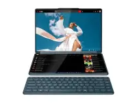Lenovo Yoga Book 9 14IAH10 Intel | Tidal Teal | 2x14 " | OLED | Touchscreen | 2.8K WQXGA+ | 2880 x 1800 pixels | Intel Core Ultra 7 | 255H | 32 GB | Soldered LPDDR5X | Solid-state drive capacity 1000 GB | Intel Arc 140T GPU | Windows 11 Home | 802.11be | Bluetooth version 5.4 | Keyboard language English | Keyboard backlit | Warranty 24 month(s) | Battery warranty 12 month(s)