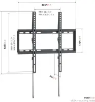 Vogels Wall mount | UP 4003 TV Wall Mount M | Fixed | 32-65 " | Maximum weight (capacity) 55 kg | Black