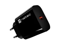 Natec Ribera USB Charger 1X USB-A 18W, Black