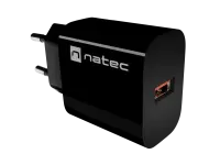 Natec Ribera USB Charger 1X USB-A 18W, Black – pilt 5