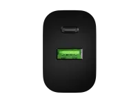 Natec Ribera USB Charger 1X USB-A + 1X USB-C 20W, Black – pilt 3