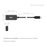 CLUB3D CAC-2505 videokaabliadapter 0,12 m USB tüüp-C HDMI + USB Must – pilt 12