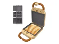 Cecotec Sandwich Maker | Rock'nToast Retro One Yellow Retro-style | 700 W | Number of plates 3 | Yellow