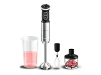 Cecotec Hand blender | Power Neutron 1100MAX Cream&Crush | Hand Blender | 1100 W | Number of speeds Adjustable | Turbo mode | Chopper | Black/Silver