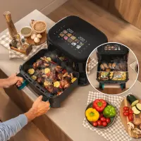 Cecotec Double hot air fryer | Cecofry&Grill Smokin'Prime 11000 | Power 2800 W | Capacity 11 L | Black – pilt 2