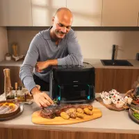 Cecotec Double hot air fryer | Cecofry&Grill Smokin'Prime 11000 | Power 2800 W | Capacity 11 L | Black – pilt 3