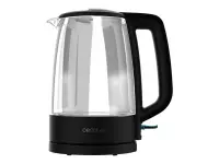 Cecotec Kettle | ThermoSense 320 Clear | 2200 W | Electric | 1.7 L | Glass | 360° rotational base | Black/Transparent