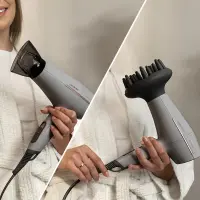 Cecotec Hair dryer | IoniCare Power&Go Heaven | 2000 W | Number of temperature settings 2 | Ionic function | Diffuser nozzle | Grey – pilt 2