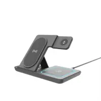Gembird 3-in-1 foldable wireless charger stand | TA-WPC31A-01-BK – pilt 3