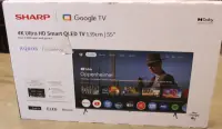 SALE OUT. Sharp 55HP5265E 55" (139cm) QLED 4K Ultra HD Google TV, Dolby Vision, Dolby Atmos | SALE OUT. Sharp 55HP5265E | 55 | Smart TV | Google TV | UHD | Black | DAMAGED PACKAGING