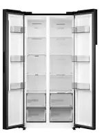 Midea Refrigerator | MDRS619FIE45 | Energy efficiency class E | Free standing | Height 177.5 cm | Side by Side | No Frost system | Fridge net capacity 271 L | Freezer net capacity 189 L | Display | 41 dB | Dark inox – pilt 2