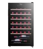 Midea Wine Cooler | MDRW150FGG22W | Energy efficiency class Class G | Free standing | Bottles capacity 34 | Black