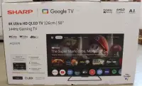 SALE OUT. Sharp 50HR7265E 50" (126cm) QLED 144Hz 4K Ultra HD Google TV, Dolby Vision, Dolby Atmos, Central Stand | SALE OUT. | Sharp 50HR7265E | 50 | Smart TV | Google TV | Black | DAMAGED PACKAGING, USED – pilt 12
