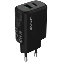 CANYON charger OnCharge 200 20W 1xPD 1xQC EU Black – pilt 2