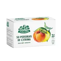 Puuviljatee ŽOLYNĖLIS virsiku ja sidruniga, 50 g (2,5 g × 20 tk) (kogus 2 tükki)