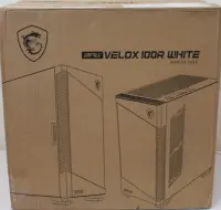 SALE OUT. MSI MPG VELOX 100R White PC Case, Mid-Tower, USB 3.2, Audio-out, Mic-in | MSI PC Case | MPG VELOX 100R WHITE | Mid-Tower | White | DAMAGED PACKAGING, DENTED CORNER (TOP)