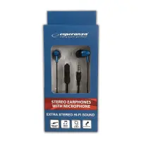 ESPERANZA EARPHONES WITH MICROPHONE EH193 BLACK-BLUE – pilt 3