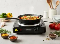 ESPERANZA ELECTRIC HOT PLATE ST. HELENS BLACK 1000W – pilt 2