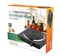 ESPERANZA ELECTRIC HOT PLATE ST. HELENS BLACK 1000W – pilt 7