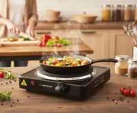 ESPERANZA ELECTRIC HOT PLATE ST. HELENS BLACK 1000W – pilt 8