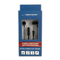 ESPERANZA EARPHONES WITH MICROPHONE EH193 BLACK – pilt 2