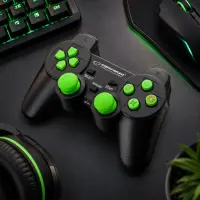 ESPERANZA WIRELESS GAMEPAD 2.4GHZ PS3/PC USB GLADIATOR BLACK/GREEN – pilt 7