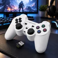 ESPERANZA WIRELESS GAMEPAD 2.4GHZ PS3/PC USB GLADIATOR WHITE/BLACK – pilt 6