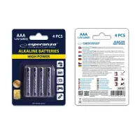 ESPERANZA ALKALINE BATTERIES AAA 4PCS. BLISTER – pilt 6