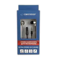 ESPERANZA EARPHONES WITH MICROPHONE EH193 BLACK-WHITE