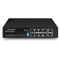 ESPERANZA 8 PoE + 2 UPLINK PORT ETHERNET SWITCH 10/100/1000 MATRIX – pilt 6