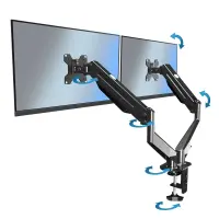 ESPERANZA DESK HOLDER WITH GAS SPRING FOR 2 COMPUTER MONITORS 17"-27" MACHE – pilt 3