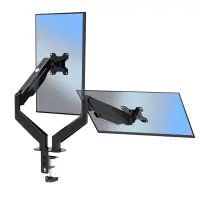 ESPERANZA DESK HOLDER WITH GAS SPRING FOR 2 COMPUTER MONITORS 17"-27" MACHE – pilt 11