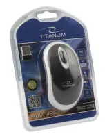 TITANUM WIRELESS 2.4GHZ OPTICAL MOUSE 3D USB VULTURE BLACK/WHITE – pilt 8