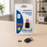 ESPERANZA MICRO SD USB 2.0 CARD READER BLACK – pilt 5