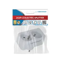 ESPERANZA ELEC. SOCKET SPLITTER 2 SOCKETS WHITE