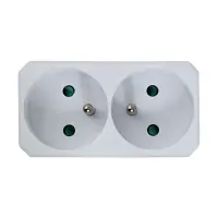 ESPERANZA ELEC. SOCKET SPLITTER 2 SOCKETS WHITE
