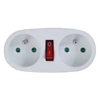 ESPERANZA ELEC. SOCKET SPLITTER 2 SOCKETS SWITCH WHITE