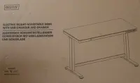 SALE OUT. Electric Height Adjustable Desk | 72 - 121 cm | Maximum load weight 50 kg | Metal | White | 24 month(s) | DAMAGED PACKAGING, DEMO
