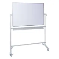 Valge tahvel ratastel 1800x1200mm kahepoolne ümber telje pöörlev lakitud pind DAHLE