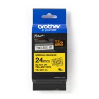 Kleepkirjalint/markeerimislint BROTHER Strong TZE-S651 24mm must/kollasel