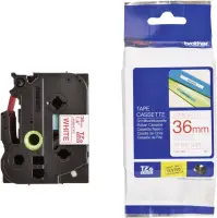 Kleepkirjalint/markeerimislint BROTHER TZE262 36mm punane/valge