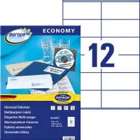 Kleebisetikett AVERY Economy 105x48mm 12 lehel 100 lehte