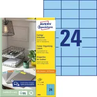 Kleebisetikett AVERY Zweckform 70x37mm 100 lehte sinine (3449)