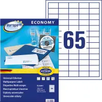 Kleebisetikett AVERY Economy 38x21,2mm 65 lehel 100 lehte