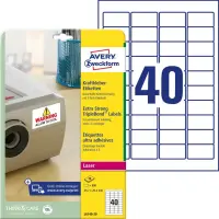 Kleebisetikett AVERY Zweckform Extra Strong 45,7x25,4mm 20 lehte (L6140-20)