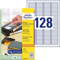 Kleebisetikett AVERY Zweckform 43.2x8.5mm 25 lehte eemaldatav (L6020REV-25)