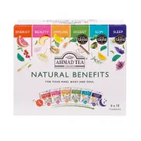 Roheline tee komplekt AHMAD Natural Benefits 6 erinevat maitset