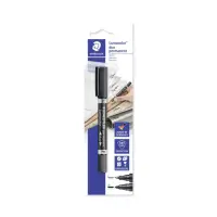 Permanentne marker STAEDTLER Lumocolor Duo 348 kahe otsaga 0,6/1,5mm must